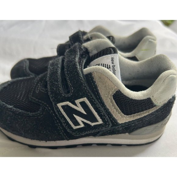 New Balance Kids Sneakers IV574GK Black Hook/Loop Size 8 - Picture 4 of 8